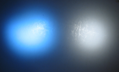 Порівняння світла: зліва - невідоме науці китайський виріб, праворуч - світло моделі Xeno E03 (Neutral White)