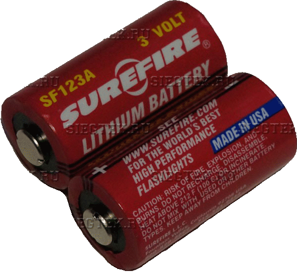 CR123A батареї працюють в широкому діапазоні температур (від - 40 до + 60 градусів)