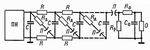 Схема кабельного генератора наносекундних імпульсів високої напруги;  К - відрізки коаксіального кабелю;  П - іскровий проміжок;  Про - навантаження