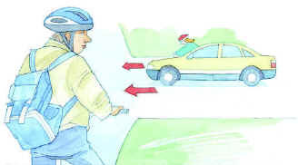 На рівнозначно перехресті велосипедист повинен пропустити транспортні засоби, що наближається до перехрестя справа