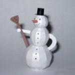 Такий снеговичок може стати ялинкової іграшкою або святковим прикрасою
